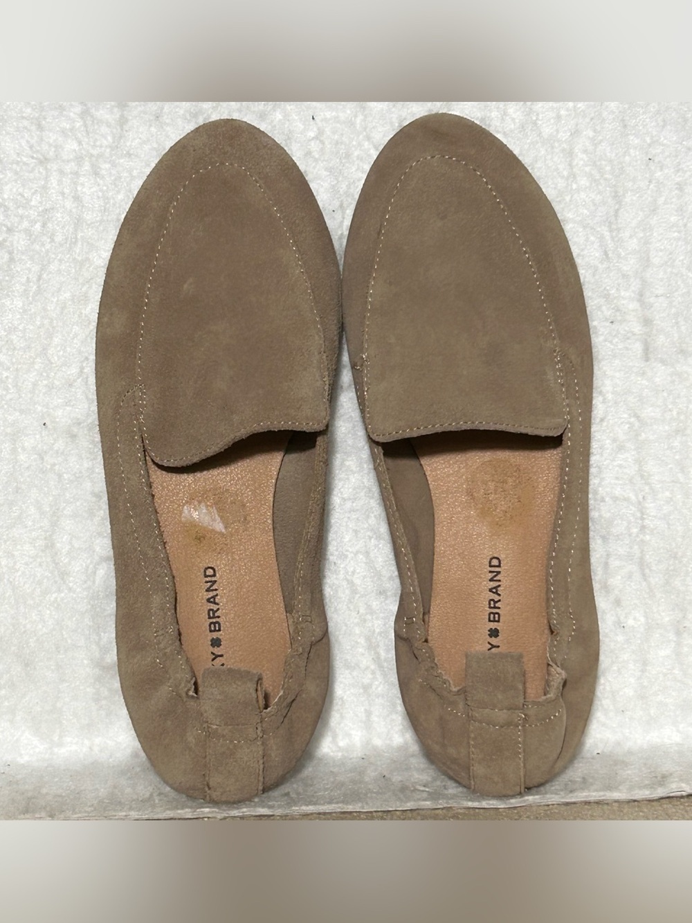 Lucky Brand Womens MyLyndia Tan Suede Bendable Casual SlipOn Loafer Shoes SZ 7M - Picture 5 of 11